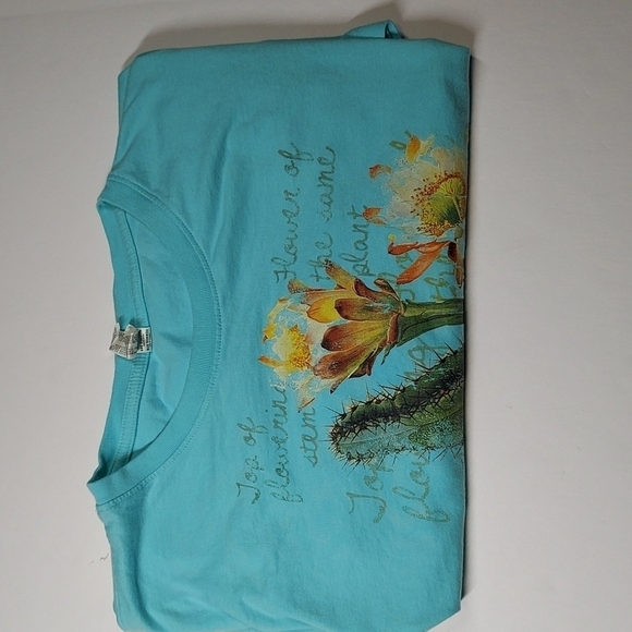 Live and tell Tops - L.A.T Live and tell Apparel Cereus Cactus Tee  2XL